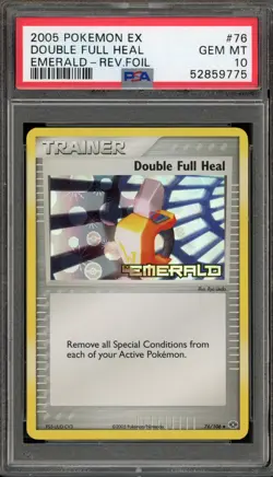 Pokemon Double Full Heal EX Emerald Reverse Holo #76 PSA 10 Gem Mint - Image 1