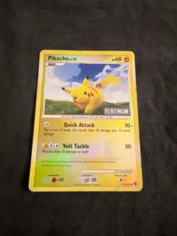 Pokemon Pikachu TCG Reverse Holo Rare Stamped Platinum 70/100 DMG - Image 1