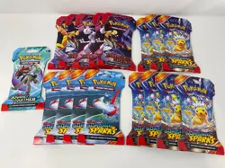 Pokemon TCG Lot of 17 booster packs - Destined Rivals - Surging Sparks - Image 1