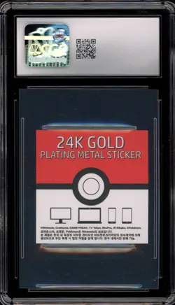 Pokemon Flareon Striking 24K Gold Plating Candy Stickers KOREAN CGC 10 Gem Mint - Image 2