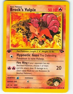 Brock's Vulpix - 1st Edition - 37/132 Gym Challenge - Pokemon TCG - 2000 - Image 1