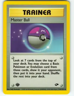 Master Ball - 1st Edition - 116/132 Gym Challenge - Pokemon TCG - 2000 - Image 1