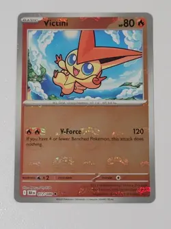 2025 Pokemon SV Black Bolt Victini Reverse Holo Master Ball Rare #012/086 - Image 1