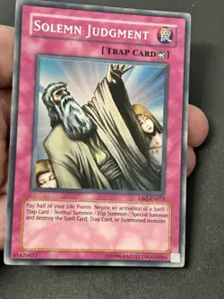 Solemn Judgment Dark DB2-EN073 Super Rare Yu-Gi-Oh Single Card - Image 3