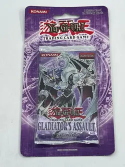 YuGiOh TCG Gladiator's Assault Blister Booster Pack - 1st Edition Factory Sealed - Image 1