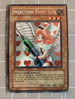 Yugioh Injection Fairy Lily LOD-100 1. Edition Secret Rare - Image 1