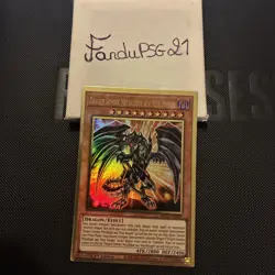 CARTE Yu Gi Oh DRAGON SOMBRE METALLIQUE AUX YEUX ROUGES MGED-FR009 - Image 1