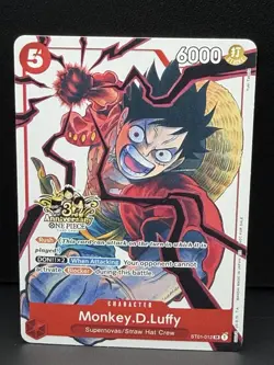 One Piece TCG 🔥 Monkey.D.Luffy - ST01-012 (3rd Anniversary Tournament - Image 1