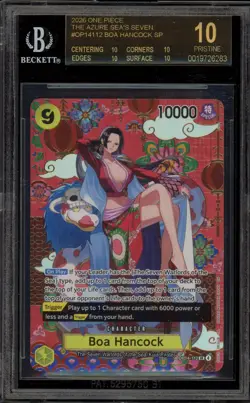 One Piece CCG Boa Hancock Azure Sea's Seven SP OP14-112 BGS 10 BLACK LABEL - Image 1