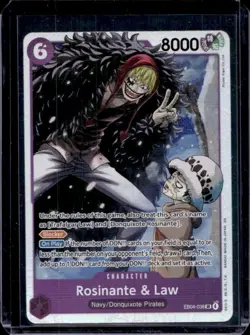 2026 One Piece The Azure Sea's Seven Rsoinante & Law Super Rare #EB04-038 - Image 1