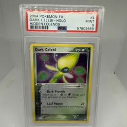 Pokemon TCG Dark Celebi Holo Rare Card #4/101 Hidden Legends Series PSA 9 - Image 1