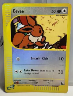Pokemon Card- Eevee -Skyridge-Reverse Holo-54/144-Rare-ENG-LP - Image 1