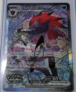 Pokemon Ascended Heros N's Zoroark ex 286/217 ASC EN Holo EX Rule Trading Card - Image 1