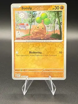 Bonsly 110/197 Pokemon Obsidian Flames SV03 Reverse Holo Common Card NM - Image 1