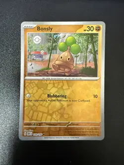 Bonsly 110/197 Pokemon Obsidian Flames SV03 Reverse Holo Common Card NM - Image 3