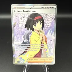 Pokemon TCG Erika's Invitation Scarlet & Violet Holo Ultra Rare Card 196/165 - Image 1