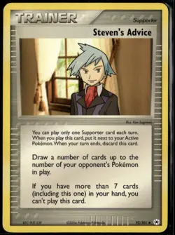 Steven's Advice 92/101 Uncommon Hidden Legends LP Pokemon Card - Image 1