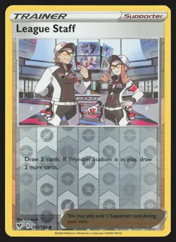 SWSH04: Vivid Voltage League Staff #153/185 Reverse Holo Pokemon Card - Image 1