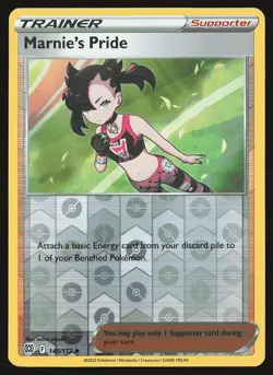 SWSH09: Brilliant Stars Marnie's Pride #145/172 Reverse Holo Pokemon Card - Image 1