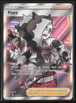 Piers (Full Art) Ultra Rare SWSH03: Darkness Ablaze 187/189 NM Pokemon Card - Image 1