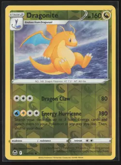 Dragonite Holo Rare SWSH12: Silver Tempest 131/195 LP Pokemon Card Reverse Holo - Image 1