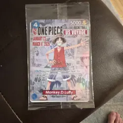 Bandai One Piece CCG Monkey D. Luffy College Basketball US Voyage Promo Card - Image 1