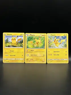 Pikachu Bundle 049/203 26/83 19/68 - Pokemon Cards - ALL NM - Image 1