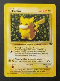 WOTC Black Star Promotional Pokemon Card Pikachu #1 - Image 1