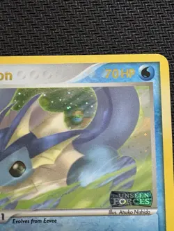 Pokemon TCG Vaporeon EX Unseen Forces 19/115 Reverse Holo Stamped 2005 Card - Image 3