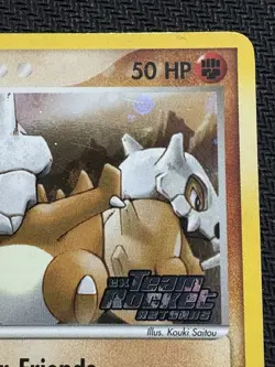 Pokemon TCG Cubone EX Team Rocket Returns Reverse Holo Stamped 51/109 2004 Card - Image 3