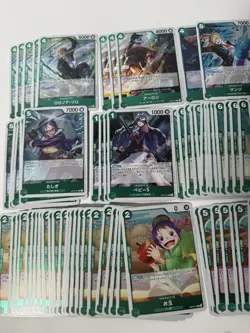 MASSIVE Green One Piece JP 95 Card Lot - Image 2