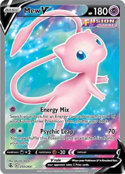 Pokemon Mew V Full Art 250/264 Fusion Strike English Card - Image 1