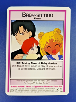 Baby-Sitting #53 - Premier Unlimited, Sailor Moon CCG card (2000 Dart) Base TCG - Image 1