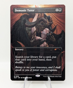 Magic: The Gathering Secret Lair Kieran Yanner- Demonic Tutor - NON-FOIL IN HAND - Image 1