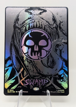 MTG Secret Lair - Raised Foil Full-Art - Swamp Mana Symbiote Venom Spider-Man - Image 3