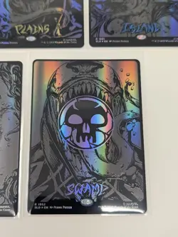 MTG Secret Lair x Marvel Spider-Man Mana Symbiote Raised Foil, 1 of Each Land - Image 3