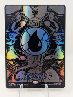 MTG Secret Lair - Raised Foil Full-Art - Island Mana Symbiote Venom Spider-Man - Image 1