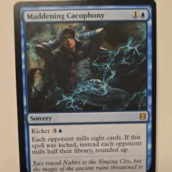 Magic: The Gathering Maddening Cacophony Blue Sorcery Rare Zendikar Rising - Image 1