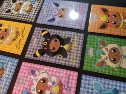 Pokemon Let's Go Eevee Database Peru Poncho Star HOLO Set Eeveelutions US Seller - Image 4