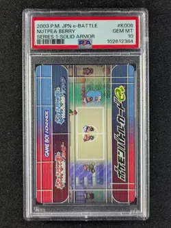 2003 Pokemon NUTPEA BERRY 08-K006 Battle-e Series 1 Solid Armor JPN PSA 10 POP 1 - Image 1