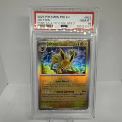 Pokemon Jolteon 029/131 Poke Ball Reverse Holo Prismatic Evolutions PSA 10 - Image 1