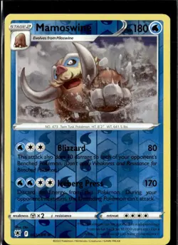 Pokemon Mamoswine 033/189 Astral Radiance Reverse Holo Rare - Image 1