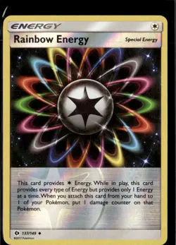 Pokemon Rainbow Energy 137/149 Sun Moon Base Set Reverse Holo Uncommon - Image 1