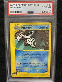 2003 Pokemon Skyridge Poliwhirl 88/144 PSA 10 Gem Mint - Image 1