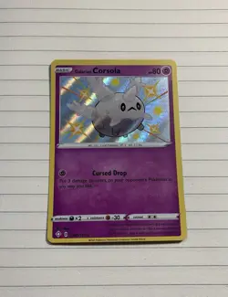 2021 Pokemon Shining Fates Galarian Corsola SHR Shiny Vault Holo #SV49/SV122 - Image 1