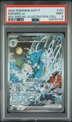 POKEMON PSA 9 KINGDRA EX 131 SVP SPECIAL ILLUSTRATION PROMO 2024 ITALIANO - Image 2