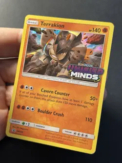 Terrakion SM205 Holo Foil Unified Minds Stamp Black Star Pokemon Promo NM - - Image 3