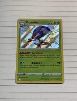 2021 Pokemon SWSH Shining Fates Orbeetle SHR Shiny Vault Holo Rare #SV9/SV122 - Image 1