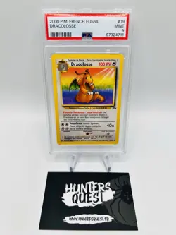 PSA 9 Carte Pokemon Dracolosse 19/62 Fossile Wizards FR - Image 1