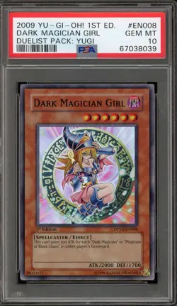 Yu-Gi-Oh! Dark Magician Girl Duelist Pk. Yugi 1st Ed DPYG-EN008 PSA 10 Gem Mint - Image 1